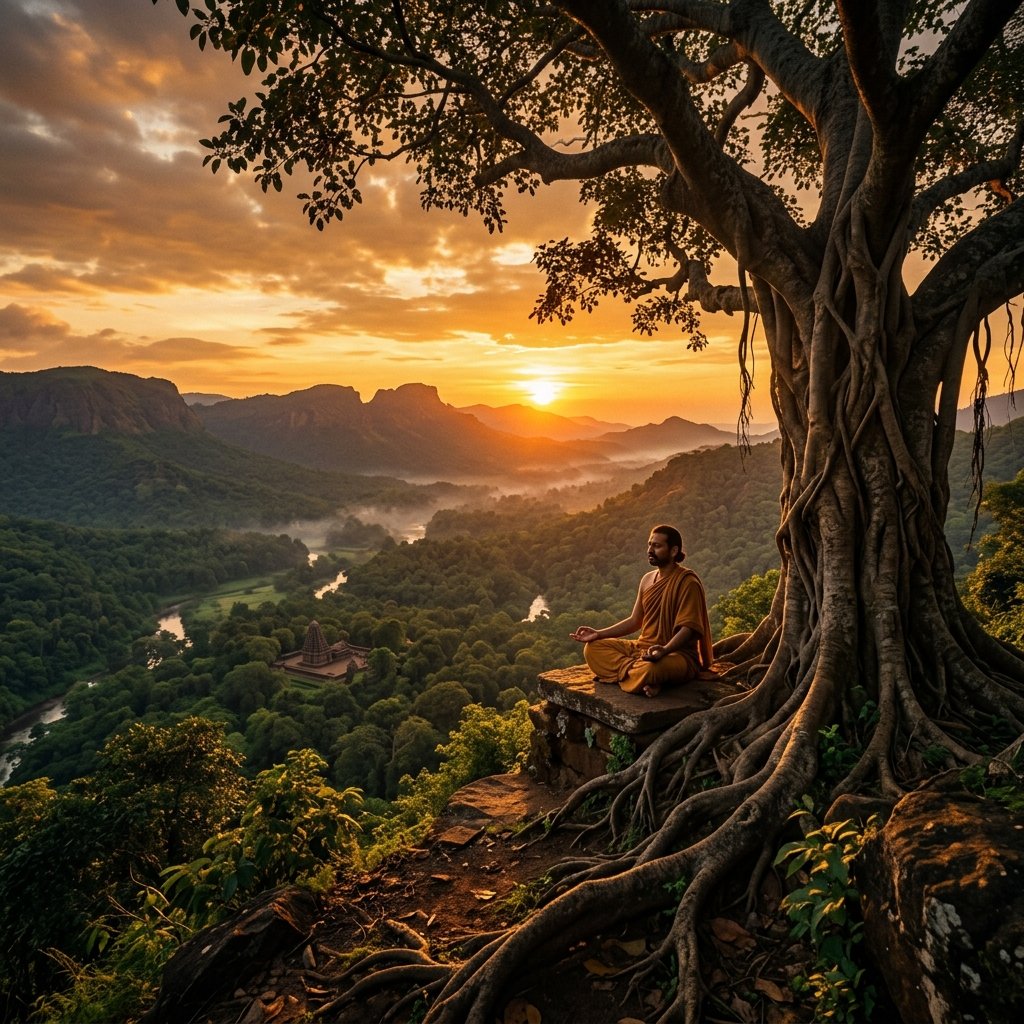Meditation under a tree